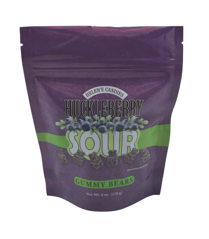6oz Sour Huckleberry Gummy Bears