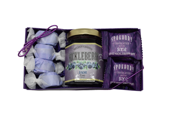 3oz Huckleberry Jam, Taffy & Bites Gift Pack