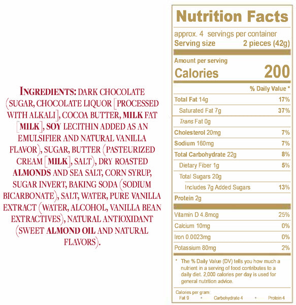 ALMOND ※コメントいただく前にプロフィール必ず読んでください。 6 oz English Almond Toffee, Dark Chocolate – Spokandy Chocolatier