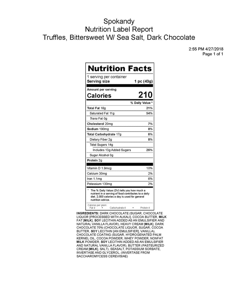 Sea Salt Bittersweet Cream Truffle