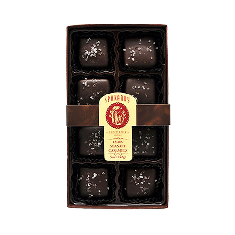 8 pc Dark Chocolate Sea Salt Caramels