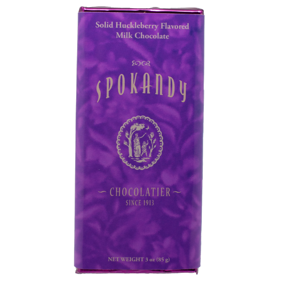 Solid Huckleberry Chocolate Bar