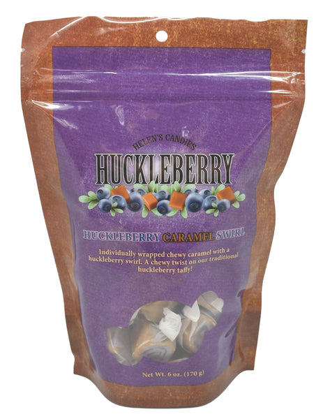 6oz Huckleberry Caramel Swirl Taffy