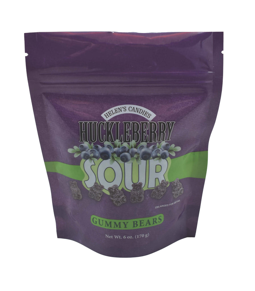 6oz Sour Huckleberry Gummy Bears