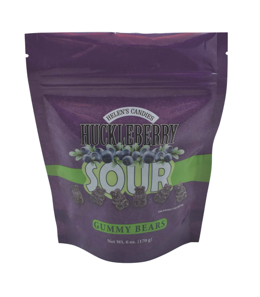 6oz Sour Huckleberry Gummy Bears