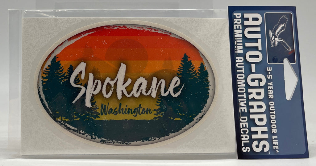 Large Spokane Washington Oval Sticker