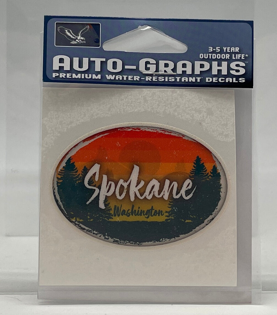 Small Spokane Washington Oval Sticker