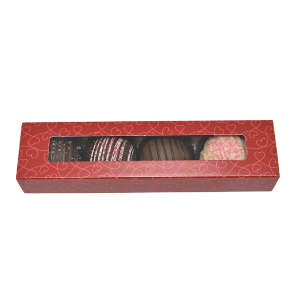 4 pc Truffle Assortment in Heart Sleeve Gift Box