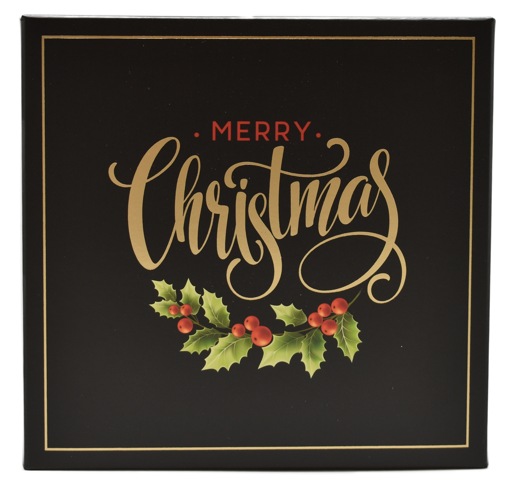 6 Piece Premium Assorted Selection in Merry Christmas Box. (approx 3.5 oz)