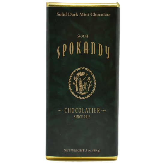 Solid Dark Minted Chocolate Bar