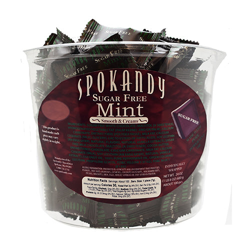 3 oz Sugar Free Green White Mint Tote – Spokandy Chocolatier